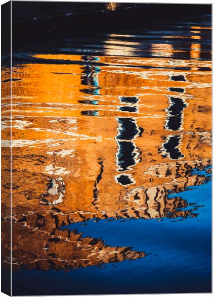 Venice Reflections. Canvas Print by Maggie McCall