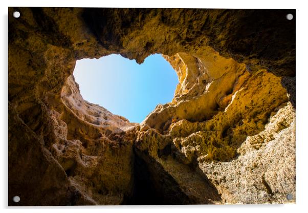 Benagil Caves in Portugal Acrylic by Chris Dorney