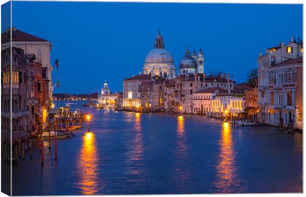 View from Ponte dell'Accademia in Venice Canvas Print by Chris Dorney