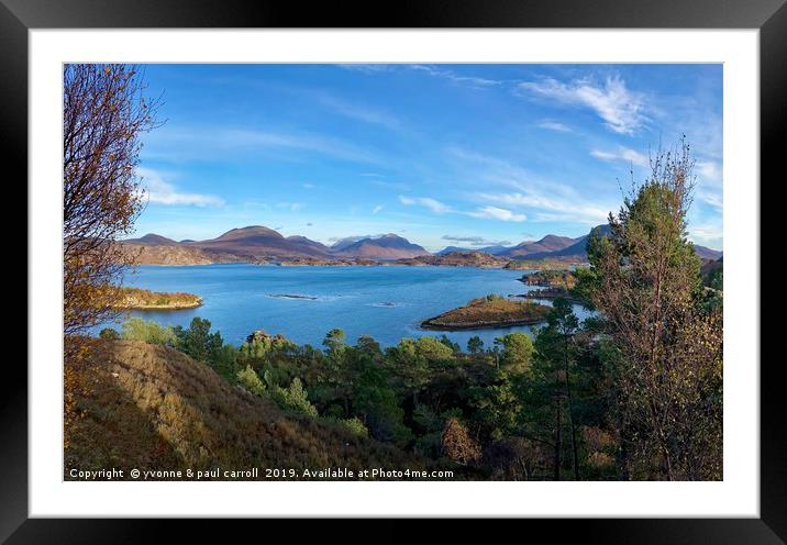 Looking over to Torridon from Applecross Peninsula Framed Mounted Print by yvonne & paul carroll