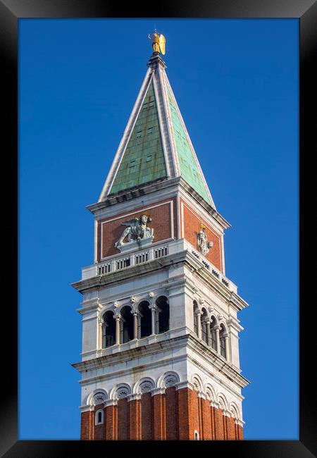 St. Marks Campanile in Venice Framed Print by Chris Dorney