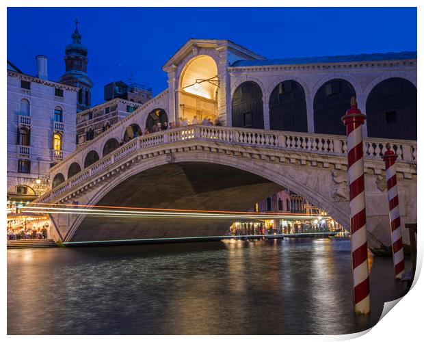 Rialto Bridge in Venice Print by Chris Dorney