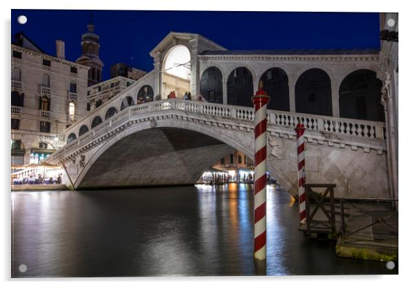 Rialto Bridge in Venice Acrylic by Chris Dorney