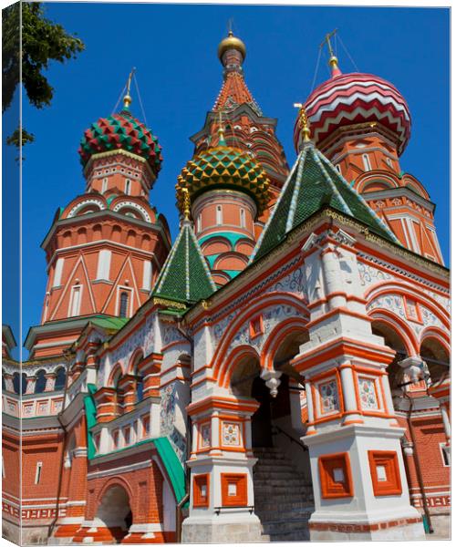 Saint Basils Cathedral in Moscow Canvas Print by Chris Dorney