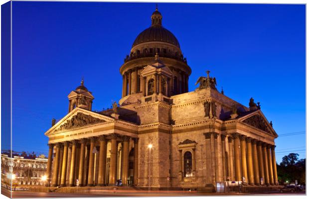 St. Isaacs Cathedral in St. Petersburg Canvas Print by Chris Dorney