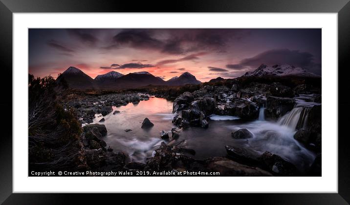 Dawn Light, The River Sligachan on Isle of Skye Framed Mounted Print by Creative Photography Wales