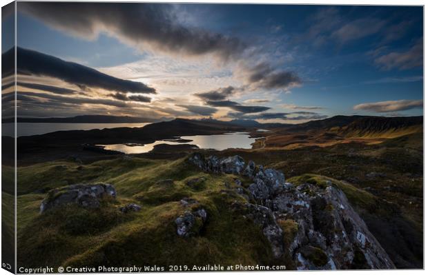 Landscape View over Loch Fada from Storr on Isle o Canvas Print by Creative Photography Wales