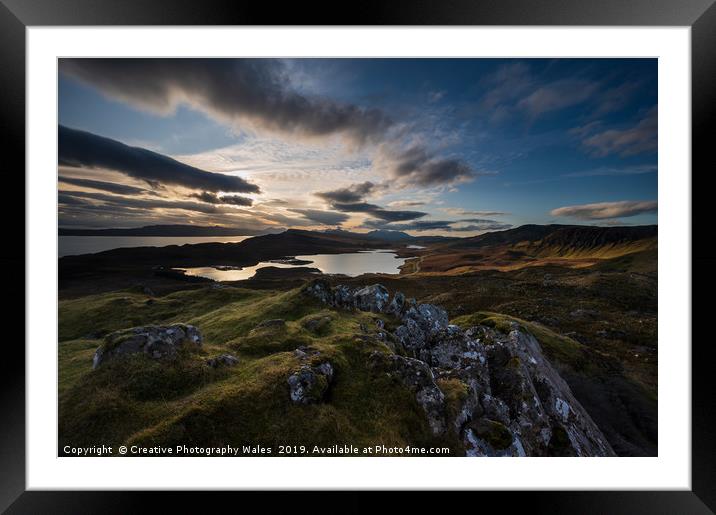 Landscape View over Loch Fada from Storr on Isle o Framed Mounted Print by Creative Photography Wales