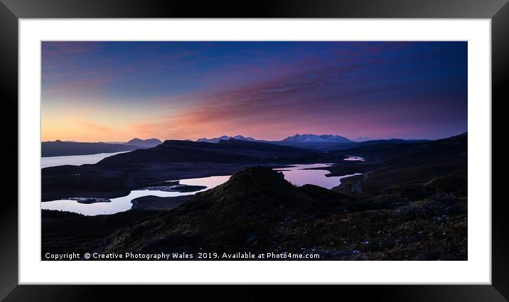 Landscape View over Loch Fada from Storr on Isle o Framed Mounted Print by Creative Photography Wales