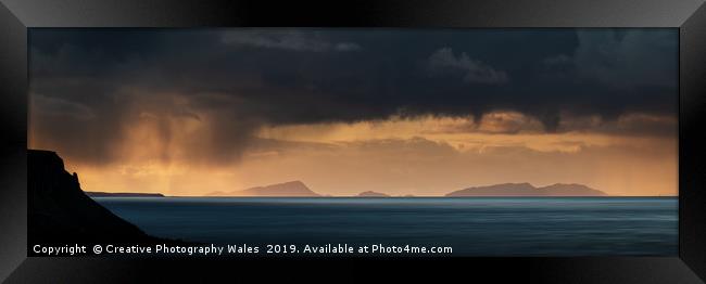 Evening Light over Isle of Harris from Isle of Sky Framed Print by Creative Photography Wales