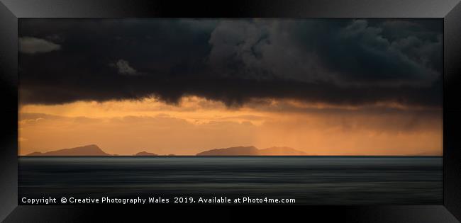 Evening Light over Isle of Harris from Isle of Sky Framed Print by Creative Photography Wales