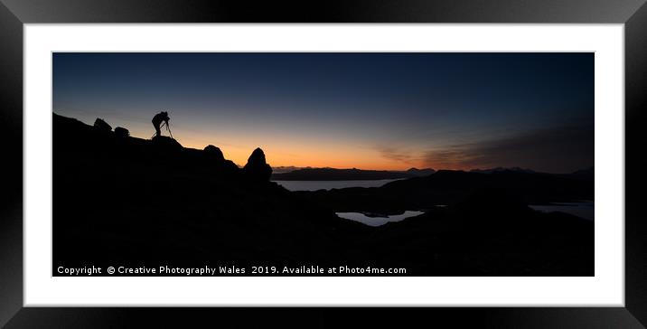 Landscape View over Loch Fada from Storr on Isle o Framed Mounted Print by Creative Photography Wales