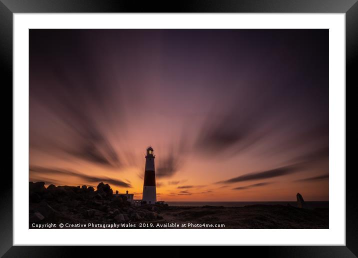 Portland Bill Light House on the Jurassic Coast Do Framed Mounted Print by Creative Photography Wales