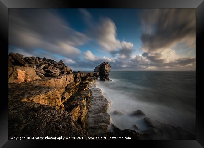 Pulpit Rock at Portland Bill on the Jurassic Coast Framed Print by Creative Photography Wales
