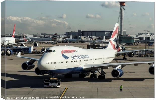 British Airways Boeing 747  Canvas Print by David Pyatt