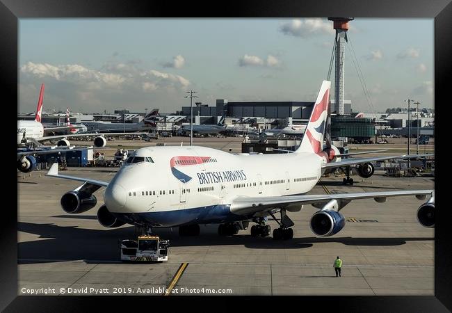 British Airways Boeing 747  Framed Print by David Pyatt