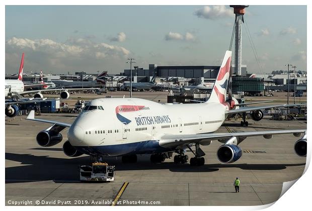 British Airways Boeing 747  Print by David Pyatt