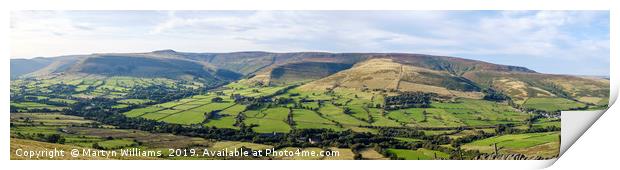 Kinder Scout And The Vale Of Edale Print by Martyn Williams