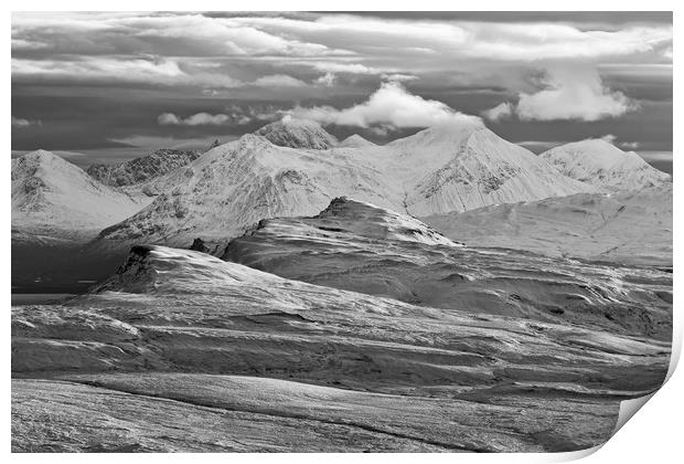 The Cuillin and The Trotternish Ridge Isle of Skye Print by Derek Beattie