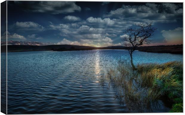 Broad Pool sunset Canvas Print by Leighton Collins