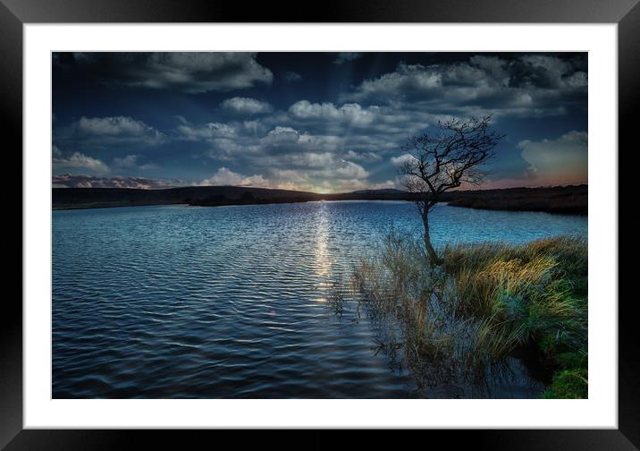 Broad Pool sunset Framed Mounted Print by Leighton Collins