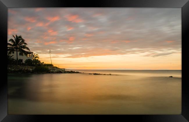 Caribbean Sunset Framed Print by Ian Homewood