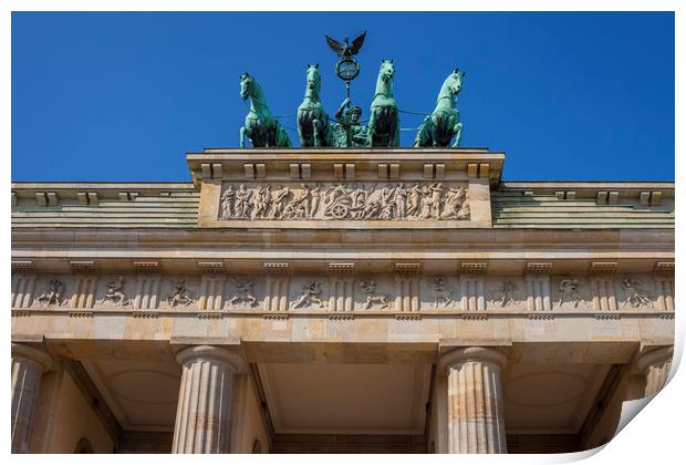 Brandenburg Gate in Berlin Print by Chris Dorney