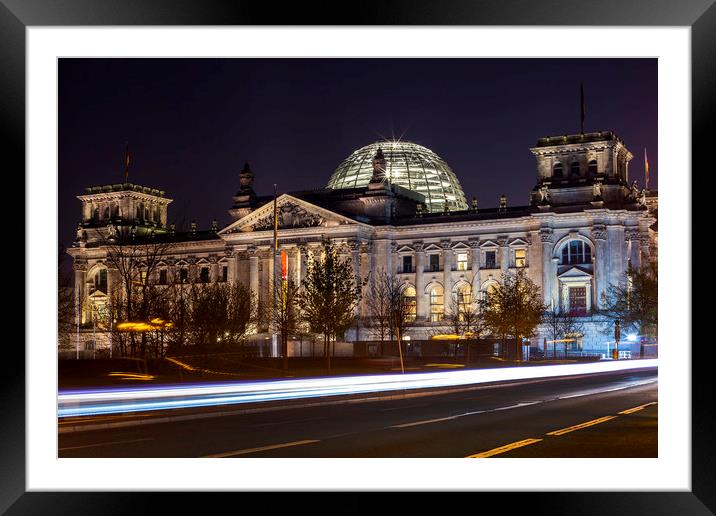 The Reichstag in Berlin Framed Mounted Print by Chris Dorney