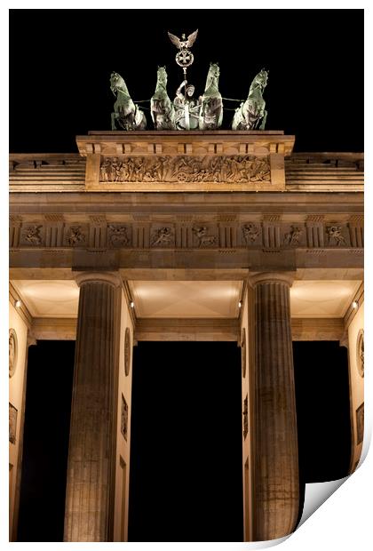 The Brandenburg Gate in Berlin Print by Chris Dorney