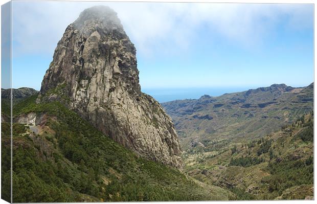 The Mountains of Lagomera in Tenerife Canvas Print by JEAN FITZHUGH