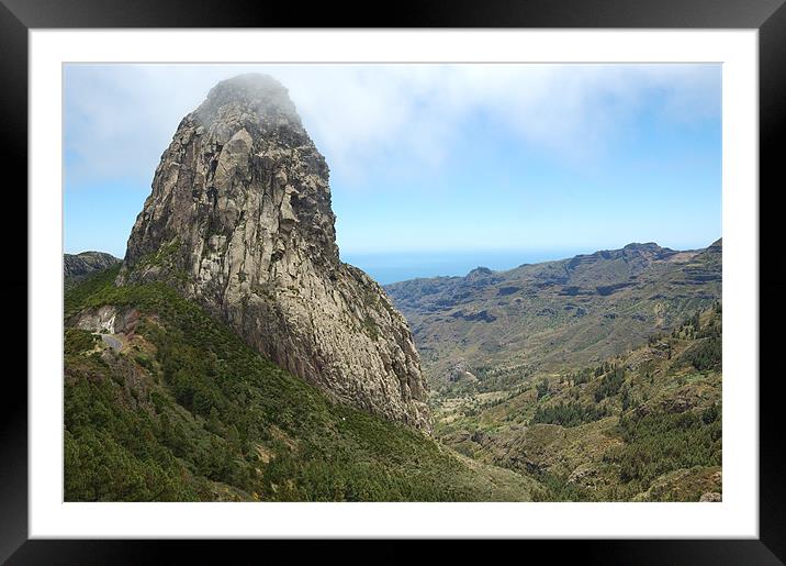 The Mountains of Lagomera in Tenerife Framed Mounted Print by JEAN FITZHUGH