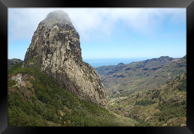 The Mountains of Lagomera in Tenerife Framed Print by JEAN FITZHUGH