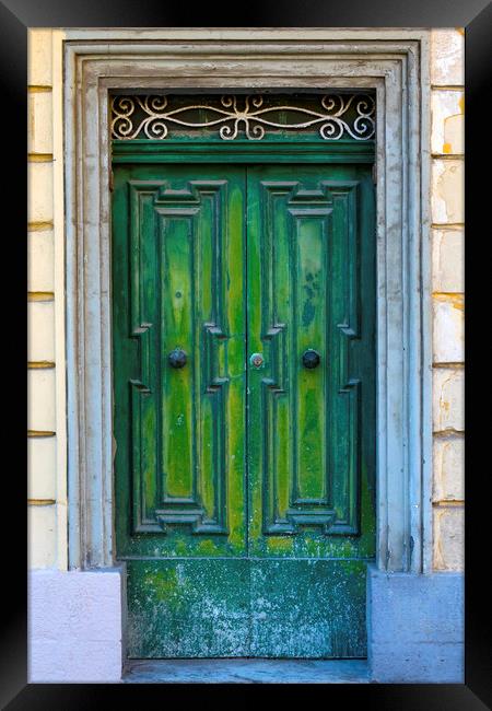 Old Doorway in Valletta Framed Print by Chris Dorney