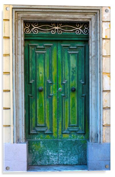 Old Doorway in Valletta Acrylic by Chris Dorney