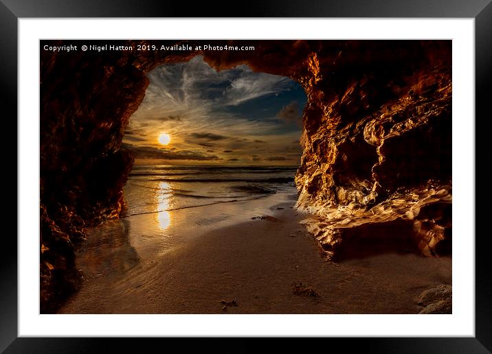Cave Opening Framed Mounted Print by Nigel Hatton