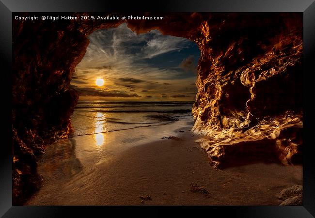 Cave Opening Framed Print by Nigel Hatton