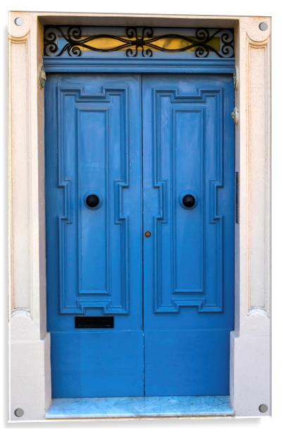 Traditional Doorway in Valletta Acrylic by Chris Dorney