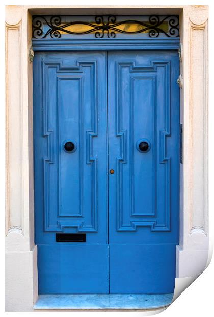 Traditional Doorway in Valletta Print by Chris Dorney