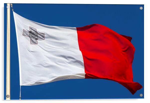 Flag of Malta Acrylic by Chris Dorney