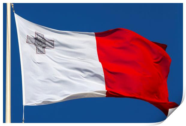 Flag of Malta Print by Chris Dorney