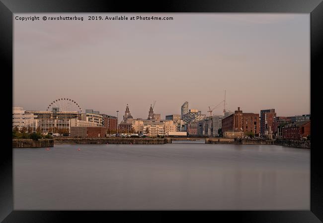 Liverpool Skyline Framed Print by rawshutterbug 