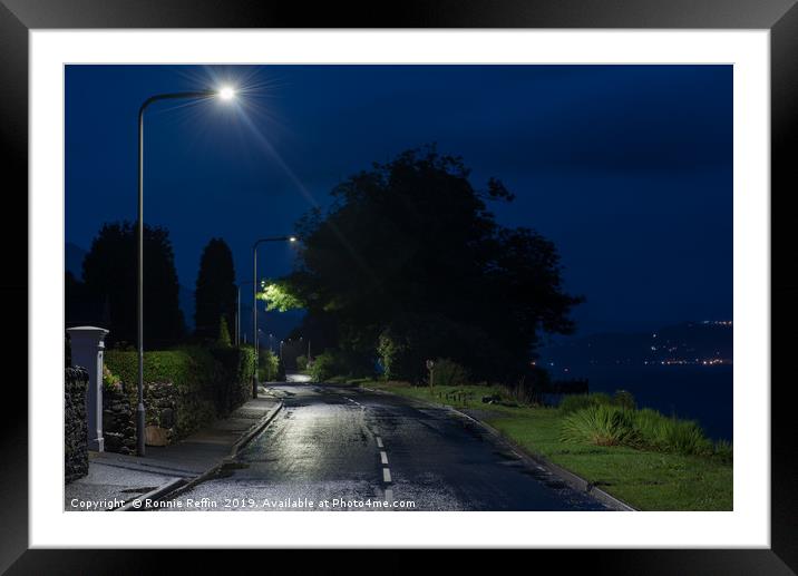 Floodlit Road Framed Mounted Print by Ronnie Reffin