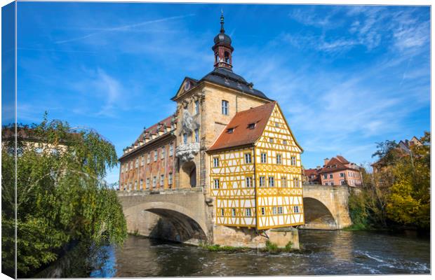 Altes Rathaus in Bamberg Canvas Print by Chris Dorney