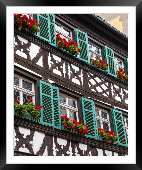 Traditional Bavarian Architecture in Bamberg Framed Mounted Print by Chris Dorney