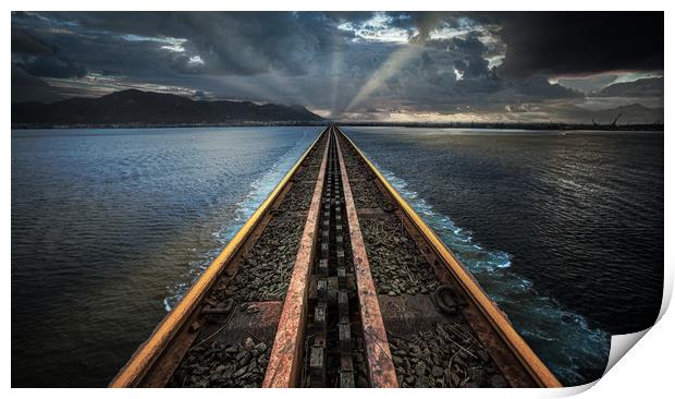 Light at the end of the line Print by Leighton Collins