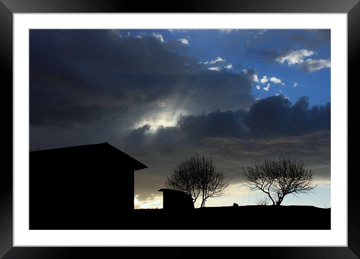 winter storm clouds Framed Mounted Print by anurag gupta