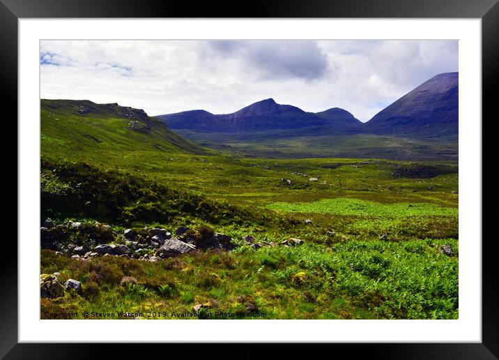 Quinag Framed Mounted Print by Steven Watson