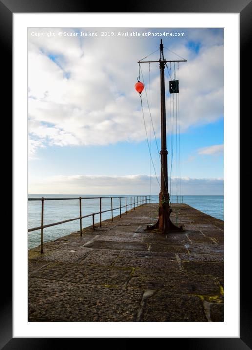 Porthleven Breakwater Cornwall Framed Mounted Print by Susan Ireland