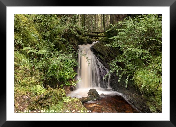 Gorge Waterfall Framed Mounted Print by Ronnie Reffin