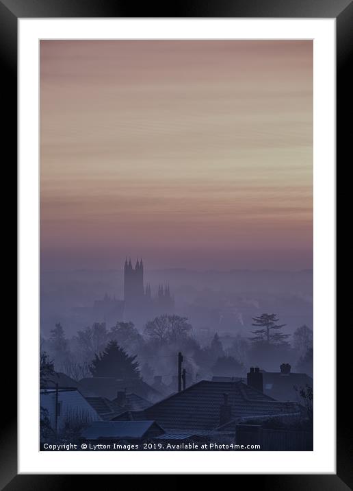 Twilight Canterbury Framed Mounted Print by Wayne Lytton
